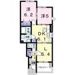 コスモス花影壱番館の間取図