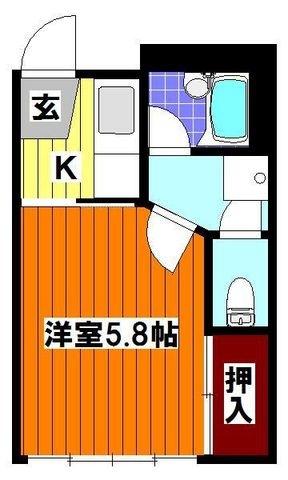 拡大写真:ドエリングハウス小山 1階105の間取り