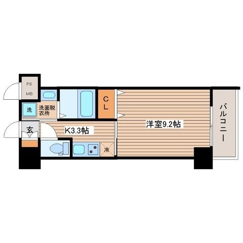 拡大写真:S-RESIDENCE宇品5丁目Ⅰ 2階203の間取り