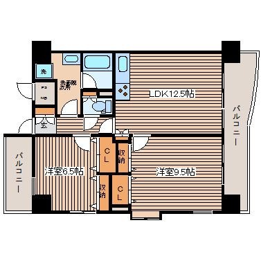 拡大写真:東雲マンション 3階303の間取り