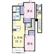 カーサ　セレノ　Ａの間取図