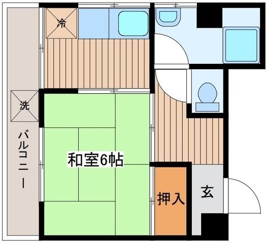 拡大写真:寺岡ビル 4階402の間取り