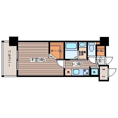 拡大写真:グラビスコート舟入中町 10階1002の間取り