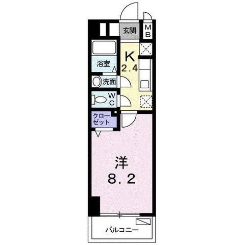 拡大写真:M&K.ホープマンション 8階802の間取り
