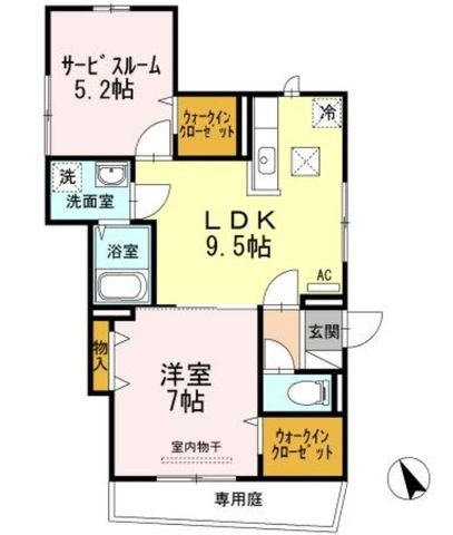 拡大写真:SAKURAコート 1階101の間取り