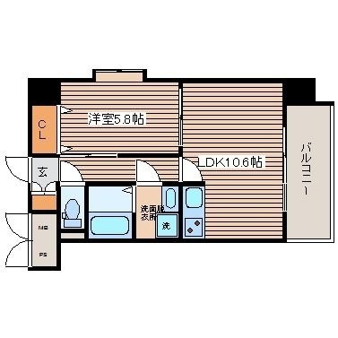 拡大写真:MARIO TERRACE 平野町 2階203の間取り