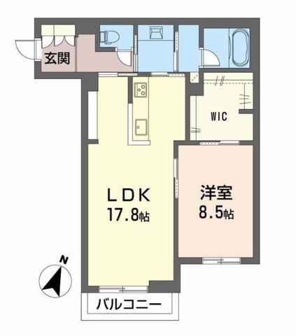 拡大写真:ピアヌーラ翠 3階301の間取り