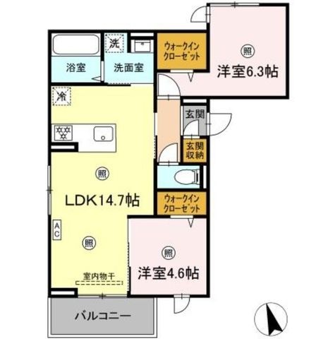 拡大写真:リートネージュ 3階301の間取り