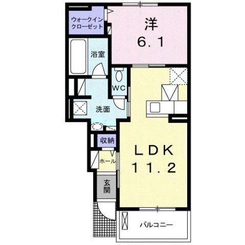 拡大写真:サンリッチⅠ A 1階102の間取り
