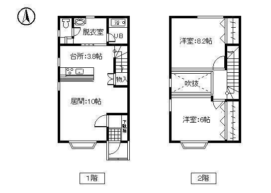 拡大写真:白柳メゾンII 1階Aの間取り