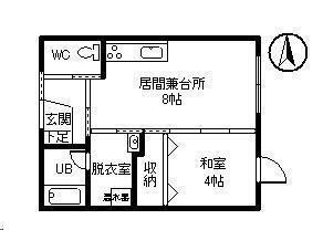 拡大写真:ふれあいマンション花園 1階101の間取り