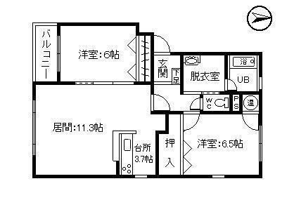 拡大写真:North.one A 1階101の間取り
