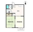 力川ハイツ B棟の間取図