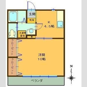 拡大写真: Cosmoα 1階102の間取り