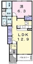 岡山市北区高松原古才の間取図