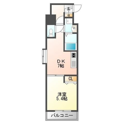 拡大写真:大阪市淀川区十三東3丁目 2階204の間取り