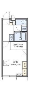 レオパレスノースアイランドⅢの間取図