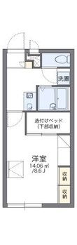 写真：レオパレスいしかわ 2階204の間取図