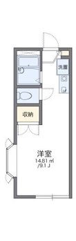 レオパレス藤本Ⅱの間取図