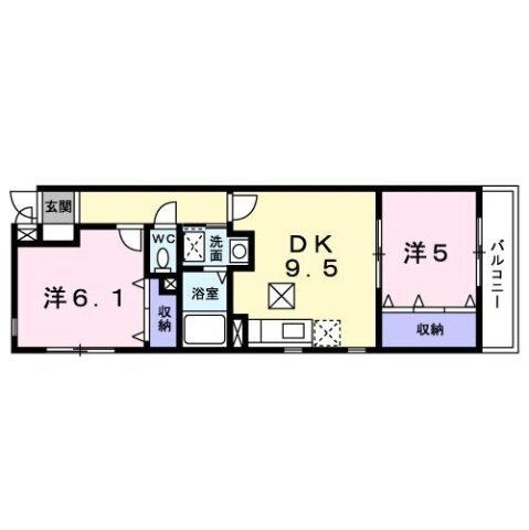 拡大写真:ボヌール 1階103の間取り