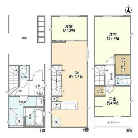 拡大写真:Kolet一橋学園#03 K1の間取り