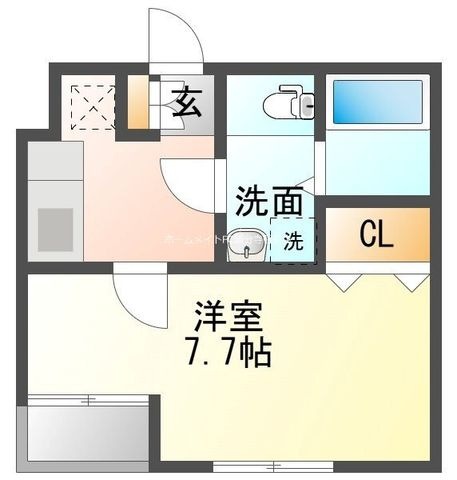 拡大写真:メゾンデール 3階302の間取り