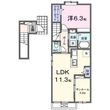 ル.リアンk-2の間取図