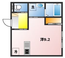 拡大写真:アイビー川越 2階203の間取り