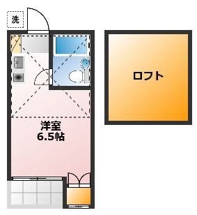 拡大写真：サンコート岸町 1階101の間取り