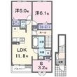 イーストヒルズAの間取図