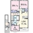 イーストヒルズAの間取図