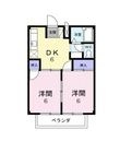 メゾン高篠Bの間取図