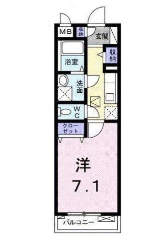 拡大写真:フレージュ山光 1階105の間取り