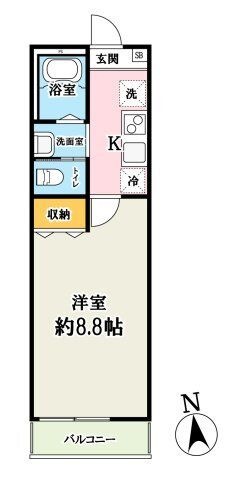 拡大写真：ベストみずほ台Ⅱ 3階304の間取り