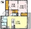 アルフォンテ上野芝の間取図