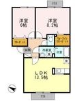 写真：ドミール旭B棟1階の間取図