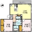 Agerate(アジェラート)B棟の間取図