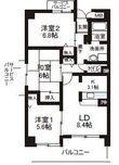 パデシオン大野芝の間取図