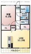 アサヒレジデンスの間取図