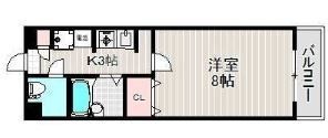 拡大写真:Collection鳳東町 2階204の間取り