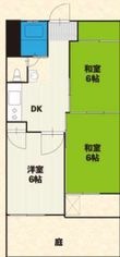 泉ヶ丘コーポラスB棟2棟の間取図
