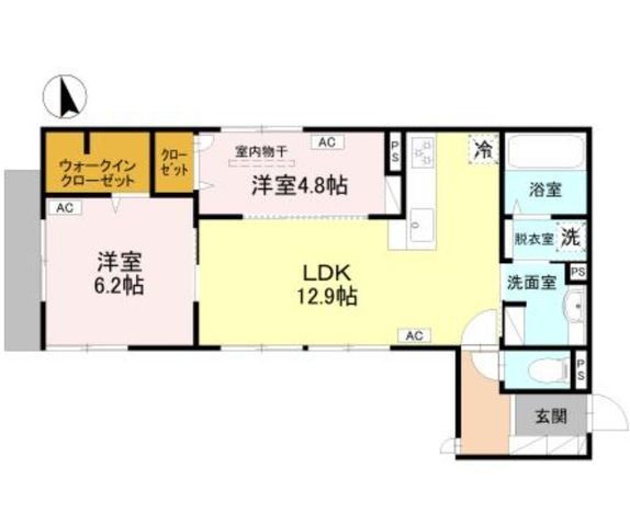 拡大写真:シュトラール鳳 1階101の間取り