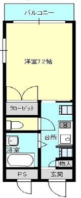拡大写真:クオリティコート 3階306の間取り