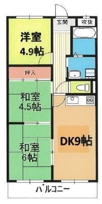拡大写真:グレイスコート 2階202の間取り