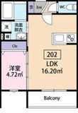 写真:フェリーチェ泉大津 2階202の間取図