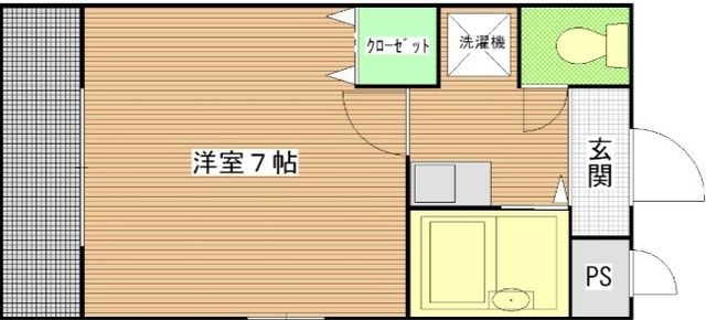 拡大写真:メゾンエスト 3階301の間取り