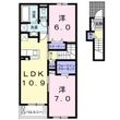 クラール北永井Aの間取図