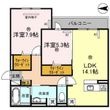 スペチアーレ巽中 C棟の間取図