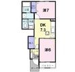 ファシネイション春日Ⅱの間取図