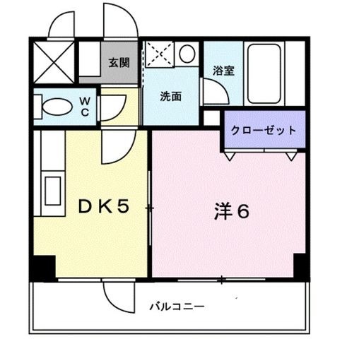 拡大写真:トリニティ-グレース 4階402の間取り
